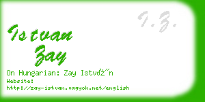 istvan zay business card